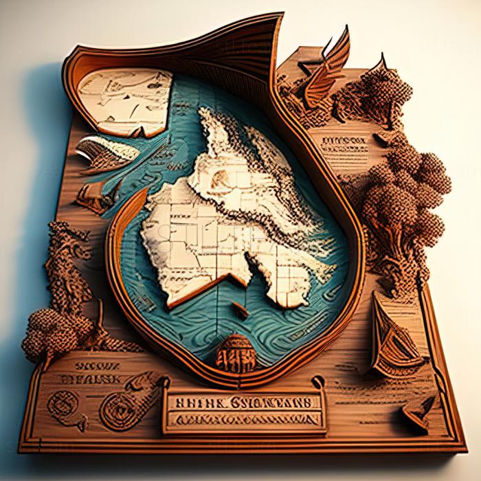3D model st Assassins Creed Revelations  Mediterranean Traveler Map Pac (STL)